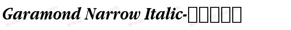 Garamond Narrow Italic字体转换